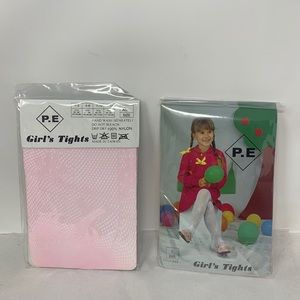 2 pairs XL Girl’s pink bunny rabbit tights new in sealed package